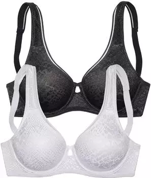 Petite Fleur Minimizer-BH in schimmernder Optik (31344556) schwarz/weiß
