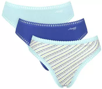 Sloggi 3-Pack Slip mit hohem Beinausschnitt sloggi Go Crush (10219672) blue light combination