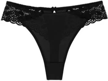 Wolbar String Mit Rüsche WB28 (WOSTAN) schwarz
