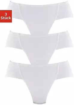 Petite Fleur String 10er-Pack aus elastischer Baumwolle wei&szlig;