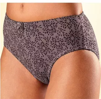 Nuance Hoch geschnittener Slip aus Baumwolle taupe-schwarz