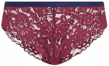 Lascana Brasilslip mit gl&auml;nzendem B&uuml;ndchen deep berry/brombeer