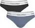 Calvin Klein Icon Cotton Modal Tangas in Schwarz/Blau 2er-Pack-Bunt (LV00QF88343WF)