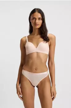 Hugo Boss String aus Stretch-Jersey mit Logos am Bund Style THONG CI 50502752 Hellrosa
