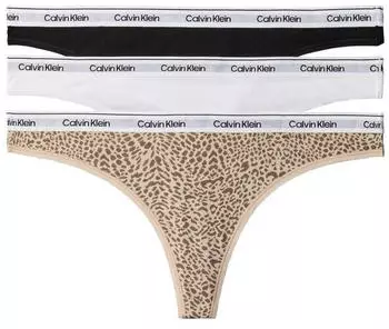 Calvin Klein 3-Pack Icon Logo Thongs (LV00QD5209) blac/classic white/animal mirror