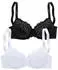 Petite Fleur Bügel-BH mit elastischer Spitze (762044) schwarz+weiß