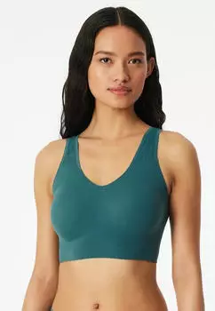 Schiesser Bustier seamless herausnehmbare Pads Spitze Invisible Soft Lace (183100) gr&uuml;n