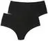 Lascana High-Waist-String aus weicher und hoch elastischer Microfaser schwarz
