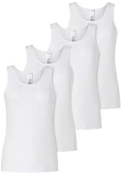 Schiesser Stretch Cotton Tr&auml;gertop 4er-Pack (TB_182906-4P-100-36) wei&szlig;