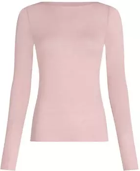 Hunkem&ouml;ller Super Soft Shirt aus Kaschmir-Mix mit U-Boot-Ausschnitt rosa