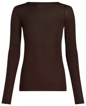 Hunkem&ouml;ller Super Soft Shirt aus Kaschmir-Mix mit U-Boot-Ausschnitt braun