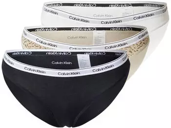 Calvin Klein 3-Pack Slip (LV00QD5207) black/classic white/animal mirror