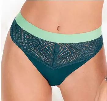 s.Oliver String mit Spitzen-Details / gr&uuml;n 6009552.9143.
