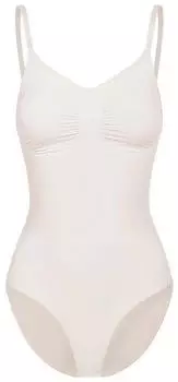 cfab by creamy fabrics Sculpting Shapewear Bodysuit with Briefs sand