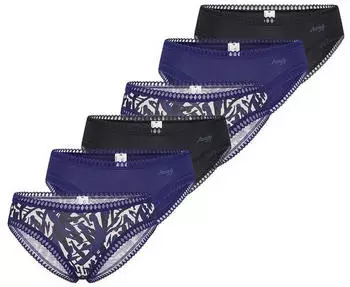 Sloggi 6-Pack Mini Slip GO Crush (10219682-P6-M008) schwarz/blau