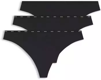 Hugo Boss Slip mit niedriger Bundh&ouml;he und cleanen Abschl&uuml;ssen - Style 3P MICRO THONG 50566476 Schwarz