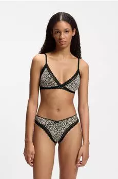 HUGO Triangel-BH mit Spitzendetails - Style TRIANGLE UNIQUE 50545720 Gemustert