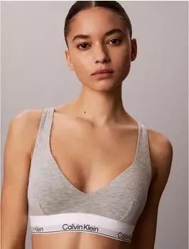 Calvin Klein Icon Baumwoll-Modal-Push-up-Triangel-BH in Hellgrau (LV00QF8990P7A)