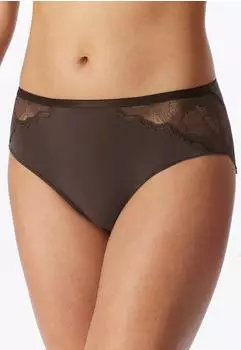 Schiesser Panty Spitze dunkelbraun - Unique Premium (183828-330)