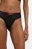 HUGO String aus Spitze mit Leopardenmuster und Logo am Bund - Style SAVANA THONG 50570676 Schwarz