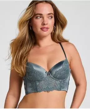 Hunkemöller gepolsterter Bügel-Longline-BH Viktoria in Blau (305600)
