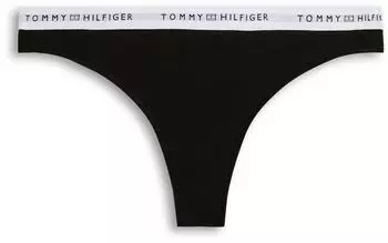 Tommy Hilfiger Baumwoll-String in Schwarz (UW0UW05875BDS)