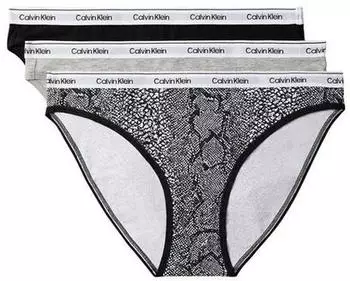 Calvin Klein 3-Pack Slip (LV00QD5207) Black Grey Heather Marble Snake