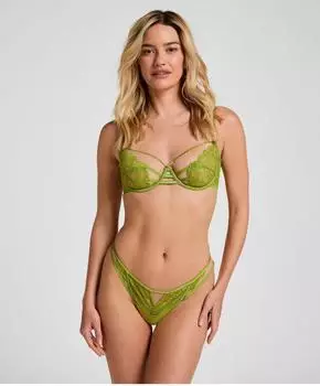 Hunkem&ouml;ller Brazilian String mit offenem R&uuml;cken Zara gr&uuml;n