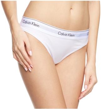 Calvin Klein Damen-String mit Logo-Bund weiß/ schwarz/ grau