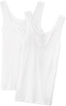 Schiesser Cotton Essentials Tank Top with Embroidery Pack of 2 white (144359)