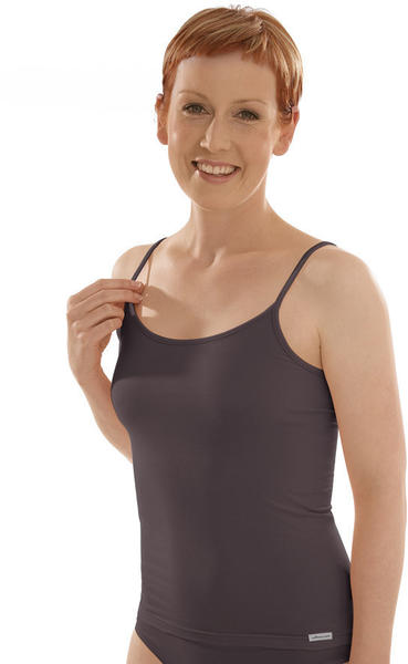 Comazo Fairtrade Singlet with Spaghetti Straps (1192764) anthracite