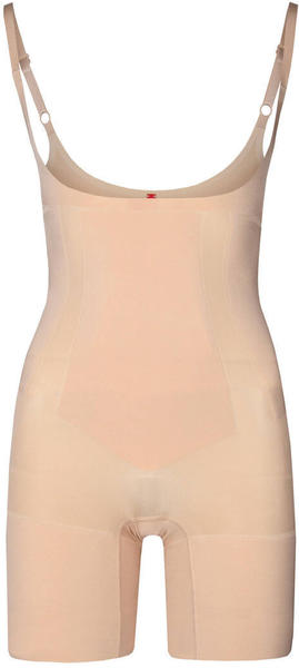 Spanx OnCore Open-Bust Mid-Thigh Bodysuit soft beige