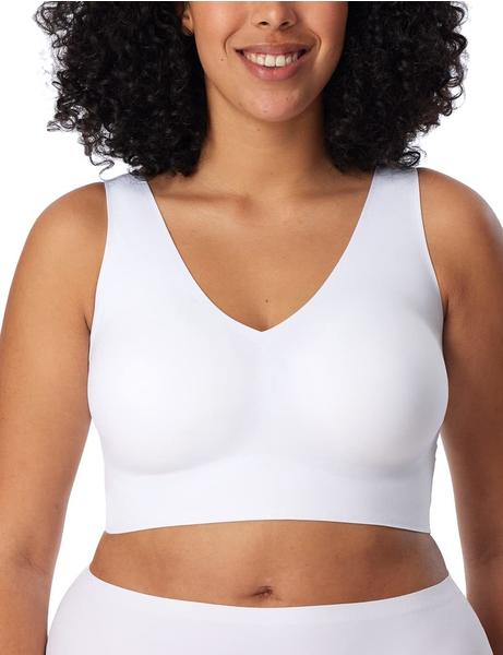 Schiesser Invisible Soft Bustier Microware removable pads white