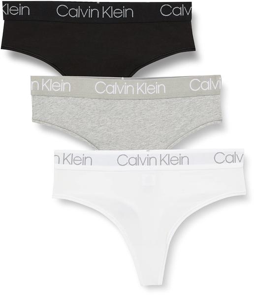 Calvin Klein Body - 3 Pack High-Waist-Thongs white/black/grey