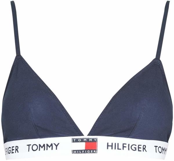 Tommy Hilfiger Organic Cotton Padded Triangle Bra navy blazer