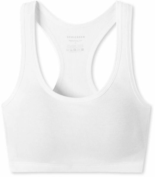 Schiesser Bustier with Cups Double Rib Racerback white