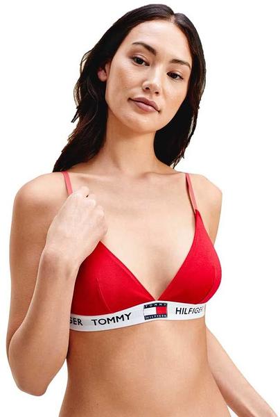 Tommy Hilfiger Organic Cotton Padded Triangle Bra tango red