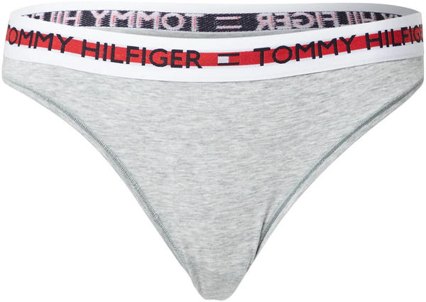 Tommy Hilfiger Logo Organic Cotton Blend Thong mid grey heather
