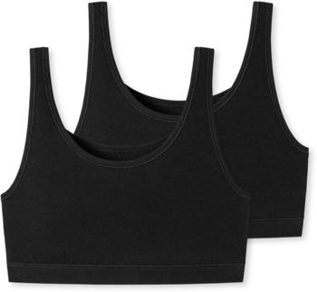 Schiesser 95/5 Bustier 2-pack without cups black black