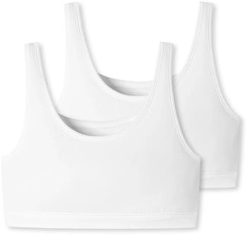 Schiesser 95/5 Bustier 2-pack without cups black white