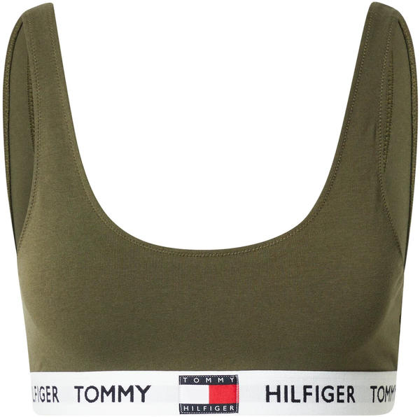 Tommy Hilfiger Logo Underband Organic Cotton Bralette (UW0UW02225) army green