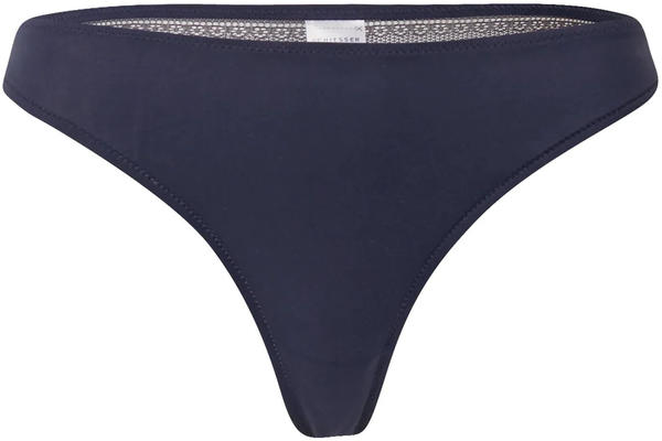 Schiesser Invisible Lace Microfibre Lace Thong midnight blue