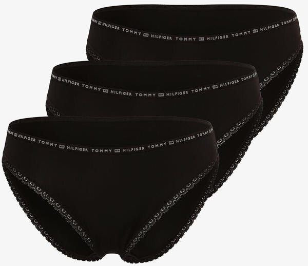 Tommy Hilfiger 3-Pack Floral Lace Briefs (UW0UW02825) black