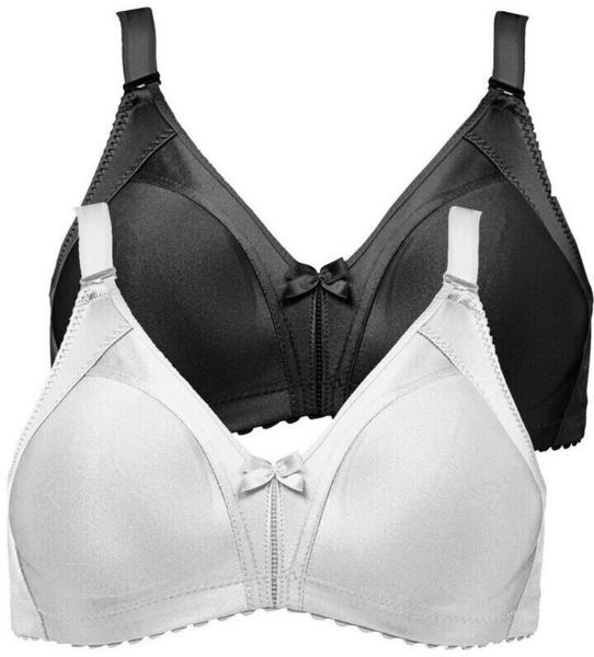 Naturana Underwear Minimizer Bra 2-Pack (805063) black/white