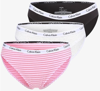 Calvin Klein 3-Pack Carousel Briefs (000QD3588E) feeder stripe/show heather/black