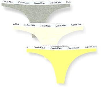 Calvin Klein Carousel - 3 Pack Thongs (000QD3587E) coral cor/cyber green/grey