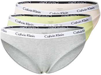Calvin Klein 3-Pack Carousel Briefs (000QD3588E) coral cor/cyber green/grey