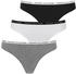 Tommy Hilfiger 3-Pack Logo Waistband Thongs (UW0UW02829) medium grey/white/black