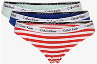 Calvin Klein 6P Carousel Bikinis Blau/Gr&uuml;n Baumwolle X-Small Damen
