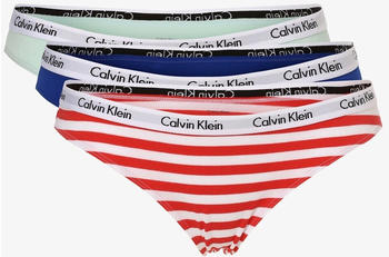 Calvin Klein 3-Pack Carousel Briefs (000QD3588E) rainer stripe/royalty/frosty mint